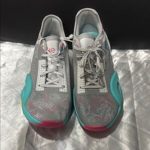 Nike Gray and Blue Athletic Shoes with‎ Modern Design